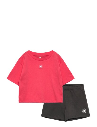Converse Cnvg Boxy Tee And Short Set Grey 104/110 Converse Cnvg Boxy Tee And Short Set Grey 104/110