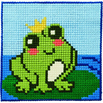 Permin Broderisett Halmfrosk for barn 25x25 cm Permin Broderisett Halmfrosk for barn 25x25 cm