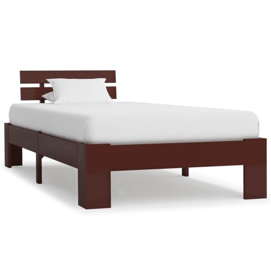 vidaXL Sengeramme mørkebrun heltre furu 100x200 cm vidaXL Sengeramme mørkebrun heltre furu 100x200 cm