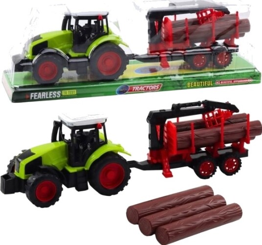 Leantoys Landbrukstraktor Med Tilhenger Hds For Transport Av Tømmer Og Baller Leantoys Landbrukstraktor Med Tilhenger Hds For Transport Av Tømmer Og Baller