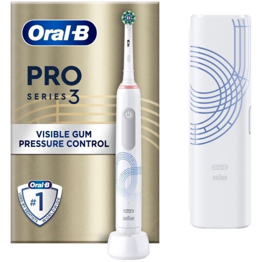 Oral B Eltandborste Pro 3 White Olympics + TC Oral B Eltandborste Pro 3 White Olympics + TC