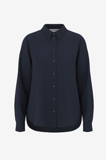 Selected Femme Skjorte slfViva LS Shirt Blå Selected Femme Skjorte slfViva LS Shirt Blå
