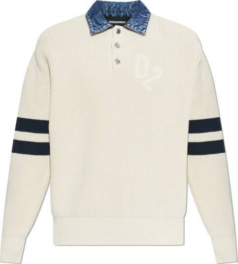 Dsquared2 Herre Strikkevarer Beige L,