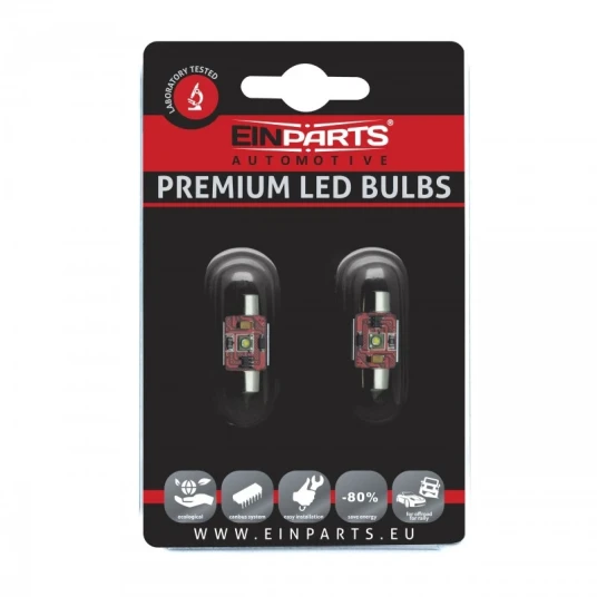 Einparts EPL30 C5W 31MM 1 CREE 2pk Kraftige LED-pære,CANBUS-kompatibilitet Einparts EPL30 C5W 31MM 1 CREE 2pk Kraftige LED-pære,CANBUS-kompatibilitet