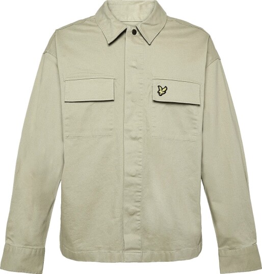 Lyle & Scott Washed Overshirt Khaki green XS