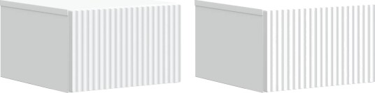Vegghengt Nattbord 2 pcs Hvit 33 x 34,5 x 20 cm Konstruert tre