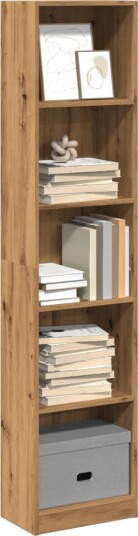 Bokhylle artisan eik 40x24x176 cm konstruert tre