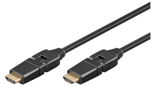 Goobay HDMI 2.0-kabel med 360Â° fleksible kontakter - 4K/60Hz - 1,5m