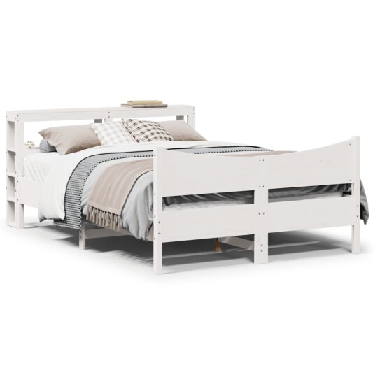  Sengeramme med hodegavl hvit 120x200 cm heltre furu 3306307