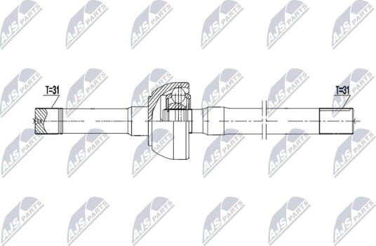 NTY NPW NS 214 Drivaksel