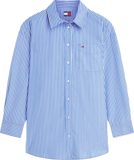 Tommy Jeans Tjw Ovs Essential Shirt Ext Blue S