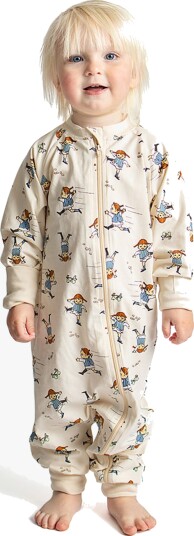 Geggamoja Pysjamas Pippi Langstrømpe Beige 98 104
