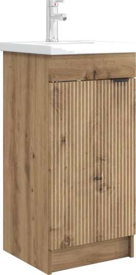 Badmøbel med vask Artisan eik 42 x 40 x 84,5 cm Konstruert tre Badmøbel med vask Artisan eik 42 x 40 x 84,5 cm Konstruert tre
