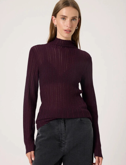 Soaked in Luxury Sllaisa Regular Pullover - Burgundy - S