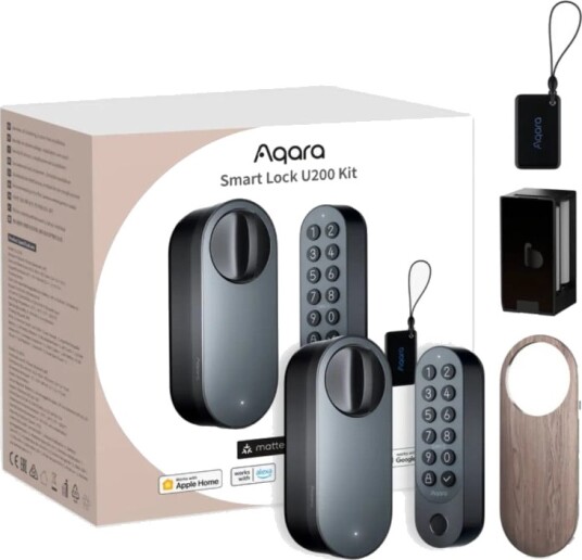 Aqara Smartdørlås U200 Bluetooth Sort med Fjernkontroll