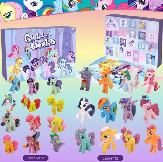 Adventskalender for jenter   Enhjørninggaver Adventskalender for jenter 24 dager med overraskelser   WELLNGS My Little Pony