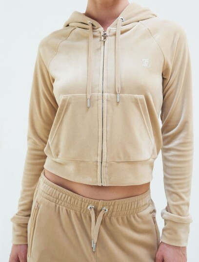 Juicy Couture Cardigan Velur   Nomad   Juicy Couture   XS   Xtra Small   Cardigan   Beige