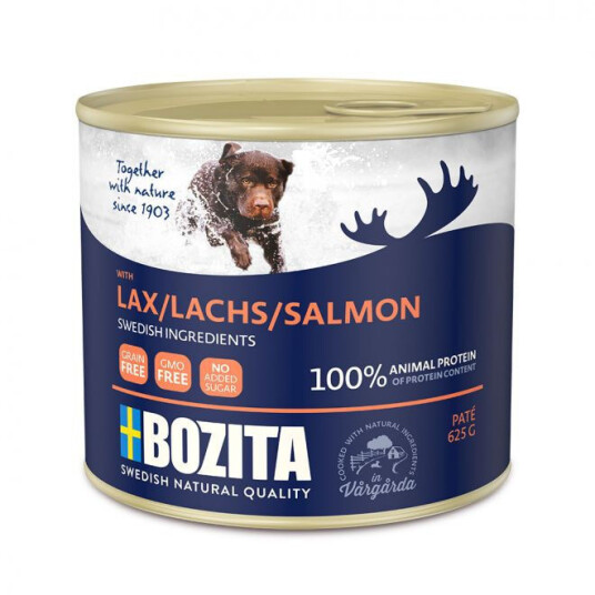 Bozita Våtfôr Laks Paté 625 g til Hund