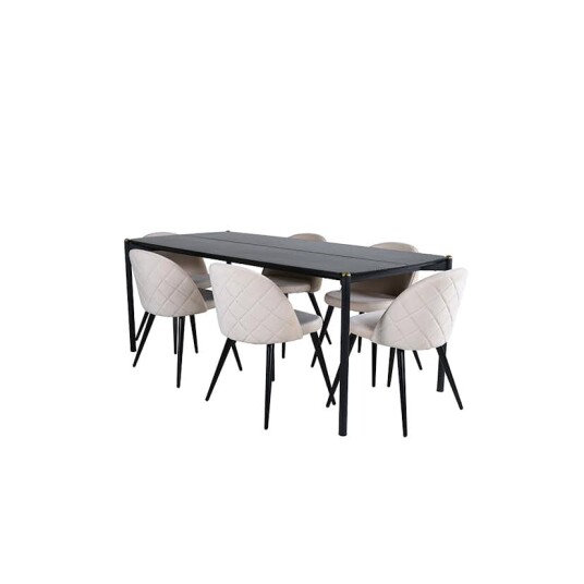 Venture Home Spisegruppe Venture Home Paris Spisebord og Valentina Stitcthes Spisestol GR22322