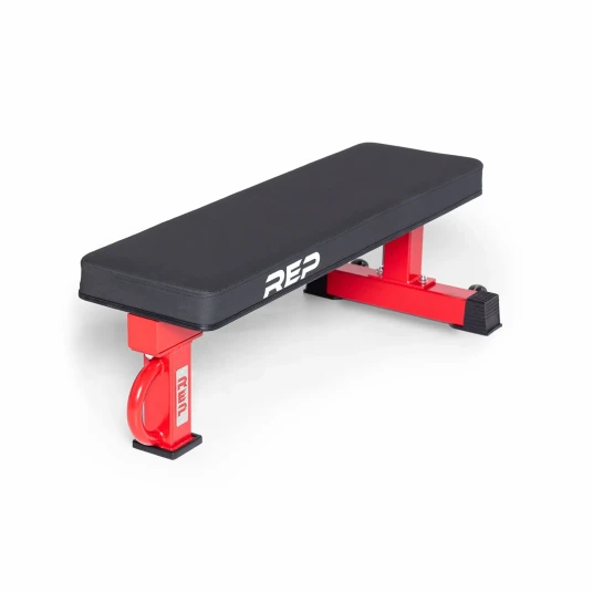 REP Fitness FB 5000 Flat Bench Wide Pad   Red