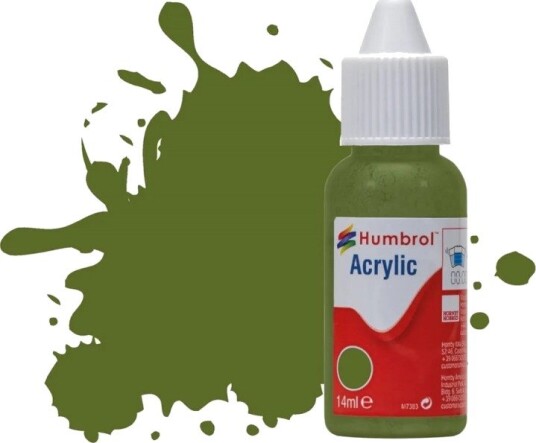 Humbrol Akryl No 88 Deck Green - Matt 14ml Dropper Bottle