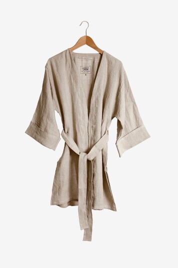 Lovely Linen Kimono Lovely i vasket lin Beige Lovely Linen Kimono Lovely i vasket lin Beige