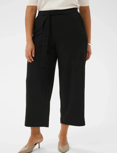 Kaffe Curve Kcpheolo Cropped Pants Black XL Kaffe Curve Kcpheolo Cropped Pants Black XL