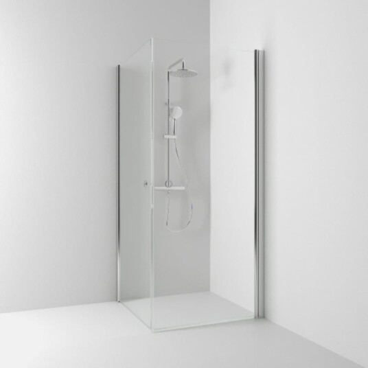 Svedbergs Skoga Dusjhjørne Rett 80x80 cm, Alu Blank/Klarglass Svedbergs Skoga Dusjhjørne Rett 80x80 cm, Alu Blank/Klarglass