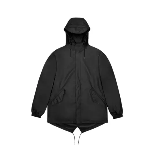 Rains Unisex Fishtail Jacket W3 Black XS