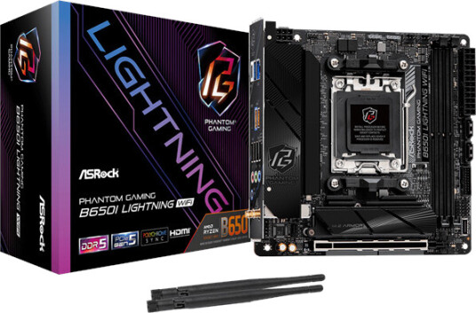 ASRock B650I Lightning WiFi Mini-ITX Hovedkort med AMD AM5 og DDR5 ASRock B650I Lightning WiFi Mini-ITX Hovedkort med AMD AM5 og DDR5