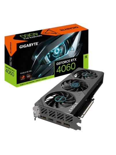 GIGABYTE GeForce RTX 4060 EAGLE OC 8GB GDDR6 - 8GB GDDR6 RAM - Grafikkort GIGABYTE GeForce RTX 4060 EAGLE OC 8GB GDDR6 - 8GB GDDR6 RAM - Grafikkort