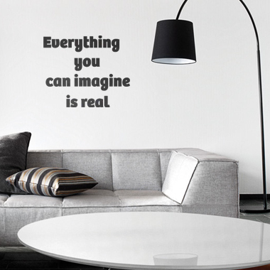You Can Imagine wallsticker av Alan Smithee, 46x39 cm