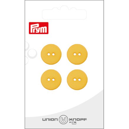 Prym flat plastknapp gul 15 mm 4 stk Prym flat plastknapp gul 15 mm 4 stk