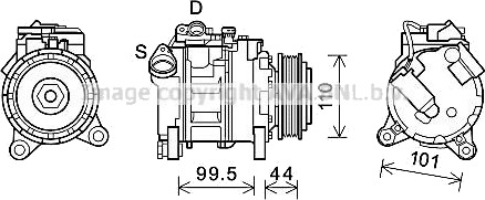 AC kompressor PRASCO BWAK492 AC kompressor PRASCO BWAK492