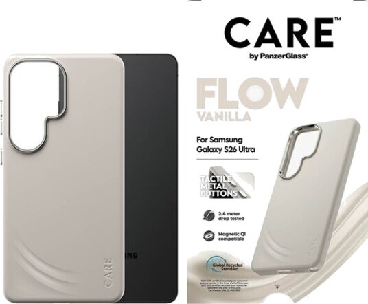 PanzerGlass Flow Mobildeksel for Samsung Galaxy S26 Ultra - Qi Kompatibel - Vanilje