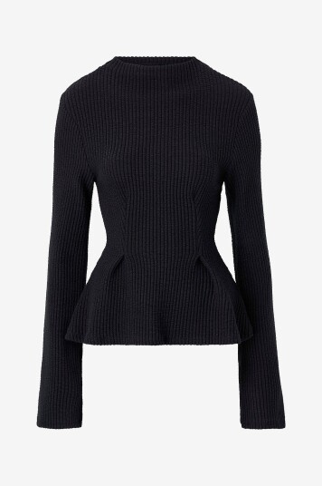 Gina Tricot Topp Peplum Svart