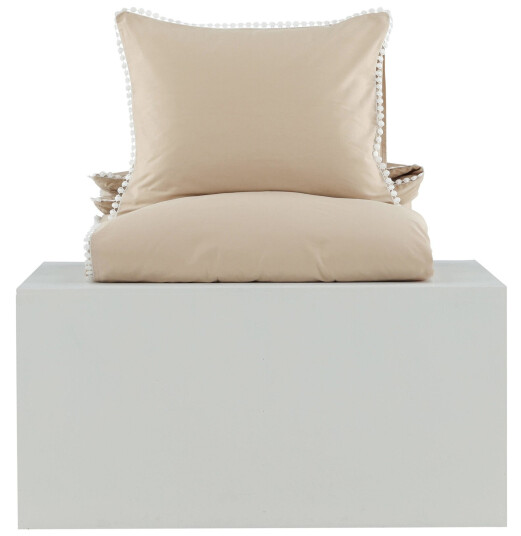 Venture Design Livia sengesett Hvit/beige 150 x 200 cm Beige