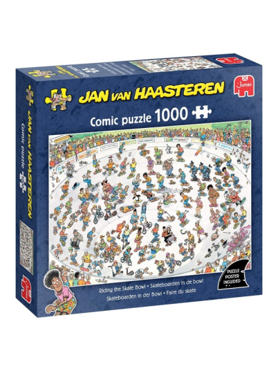 Jumbo Jan Van Haasteren Jigsaw Puzzle Skateboarding In The Bowl 1000 Pcs. Gulv