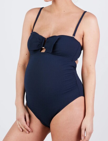 Cache Coeur Maternity Swimsuit One Piece Bamboo - Navy - 44 Cache Coeur Maternity Swimsuit One Piece Bamboo - Navy - 44