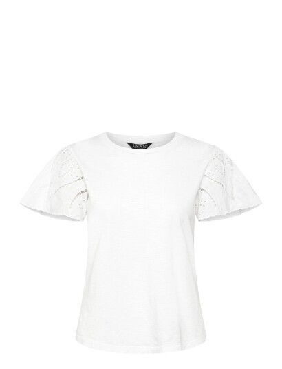 Lauren Ralph Lauren Indie Ctn Slub Jrsy Knt Pullover White XL