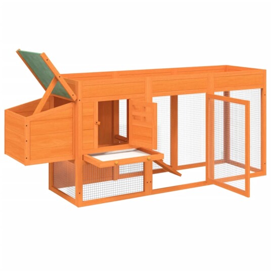 Vidaxl Hønsegård Brun 204X50X84 cm Heltre Furu