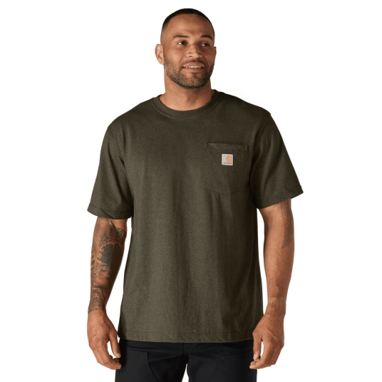 Carhartt Dearborn Relaxed Pocket T Shirt Men Burnished Logs Heather XS XS