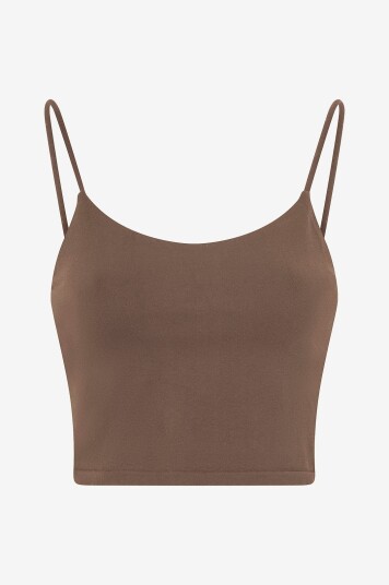 Aim'n Topp Shape Seamless Strap Singlet Brun
