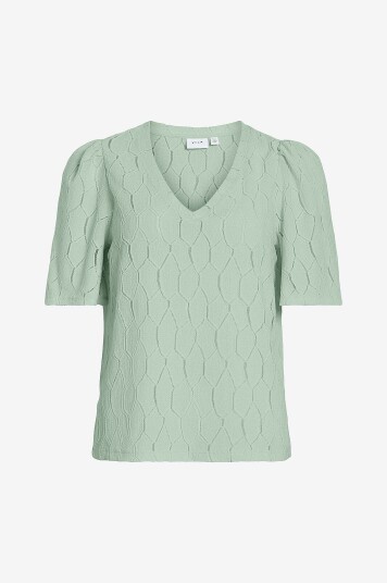 Vila - Topp viArcella V-neck 2/4 Top - Grønn