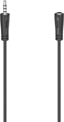 Hama 00200734 3.5Mm Hankjønn 3.5Mm Hunkjønn 1,5 M Svart