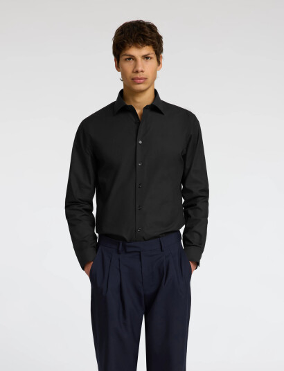 Selected Slhslim-Ethan Shirt Ls Spread Noos - Black - M