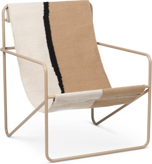 Ferm Living   Desert Chair Cashmere/soil   Utendørs Lenestoler   Metall/tekstilmateriale