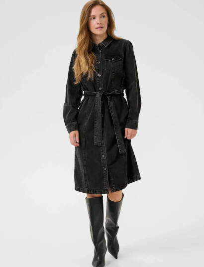Kaffe Kacarly Denim Dress - Black - 44 Kaffe Kacarly Denim Dress - Black - 44
