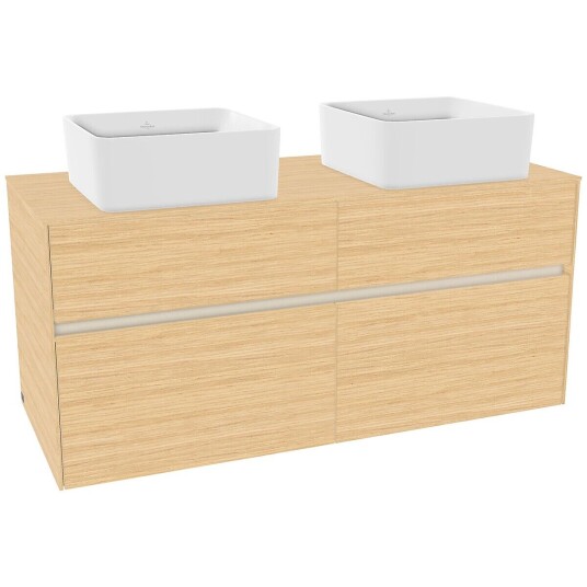 Villeroy & Boch  Collaro Servantskap med 4 skuffer 120x50x54,8 cm u/lys Nordisk Eik