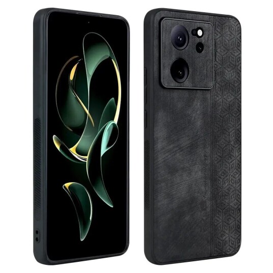 INCOVER Xiaomi 13T / 13T Pro AZNS Skinndekket Plast Deksel med Mønster - Svart